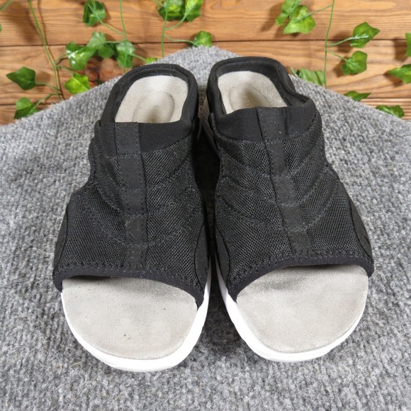 Easy Spirit Traciee 2 Womens 7.5 Black Fabric Comfort Slide Walking Sandals - Picture 2 of 7